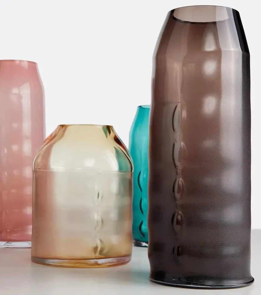 Raw Large Glass Vase - Brown