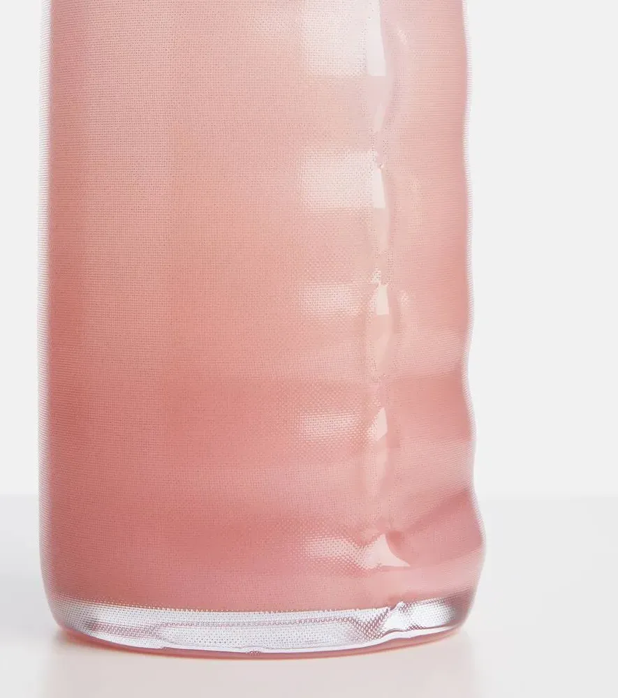Raw Large Glass Vase - Pink