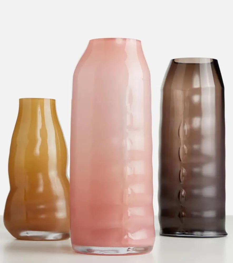 Raw Large Glass Vase - Pink