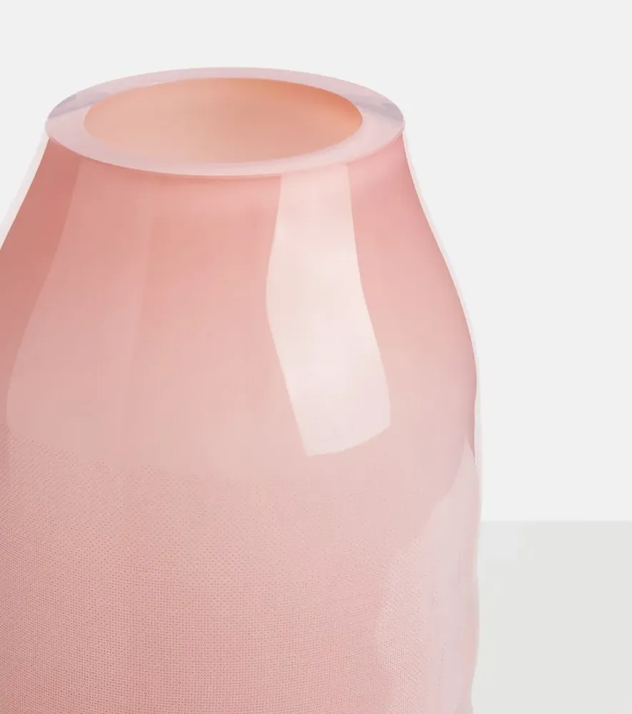 Raw Large Glass Vase - Pink