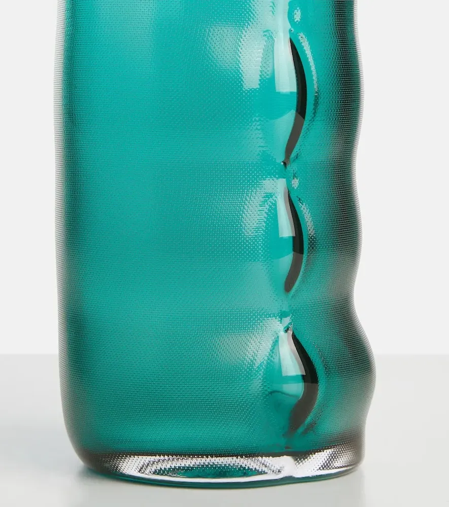 Raw Medium Glass Vase - Green