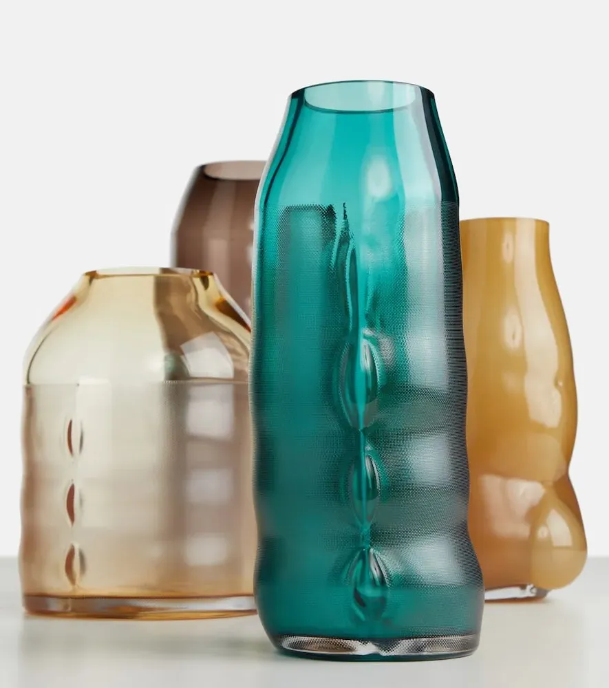 Raw Medium Glass Vase - Green image