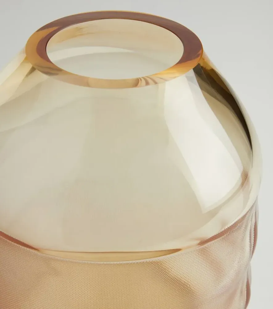 Raw Small Glass Vase - Orange