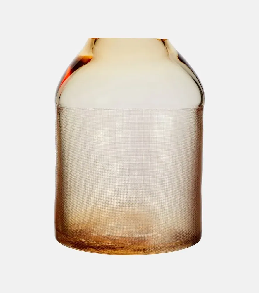 Raw Small Glass Vase - Orange