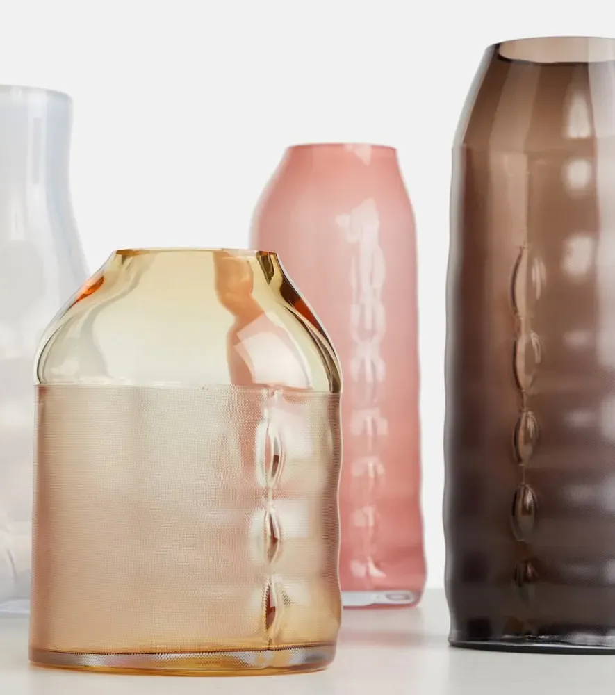 Raw Small Glass Vase - Orange image