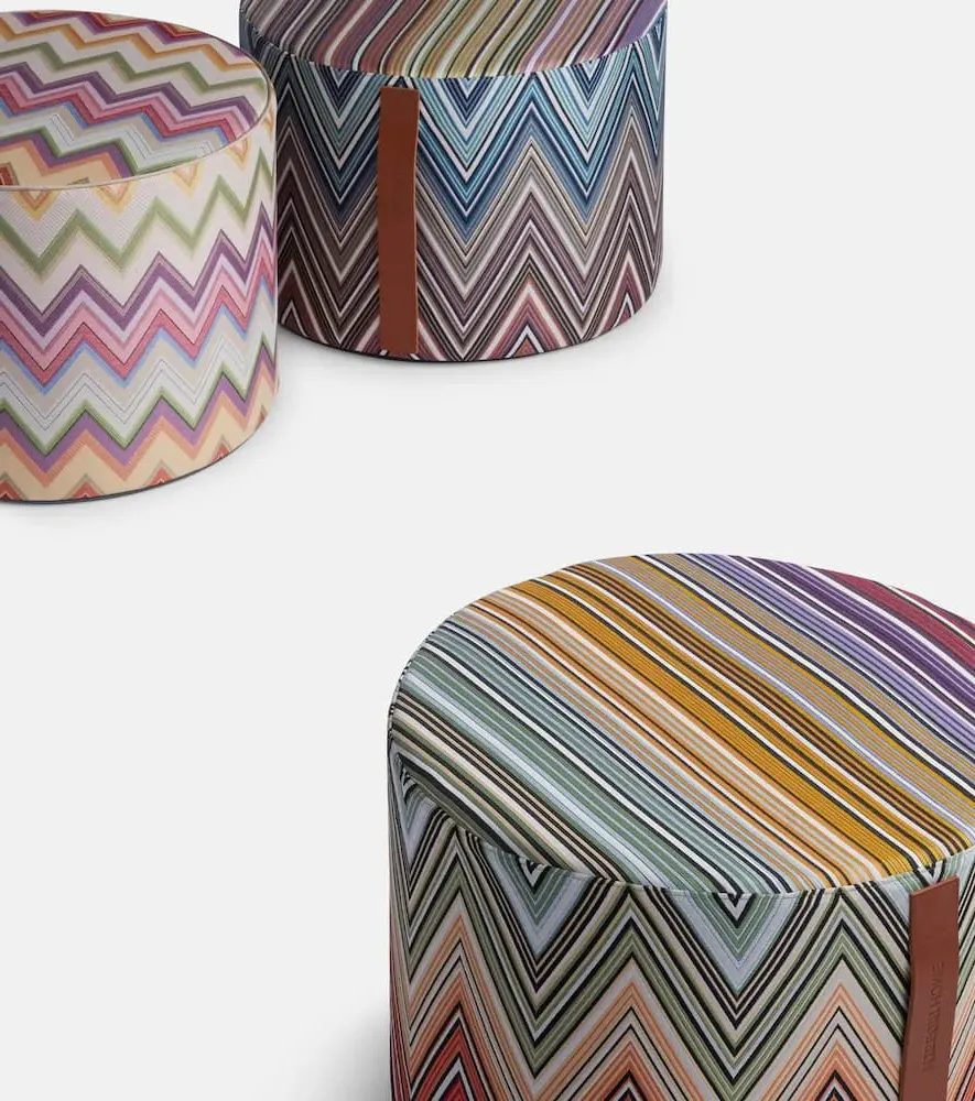 Agadir Pouf - Multicolored, Cotton
