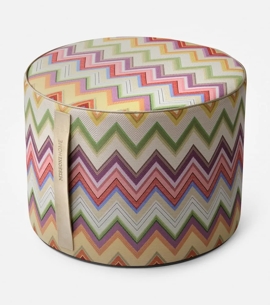 Agadir Pouf - Multicolored, Cotton