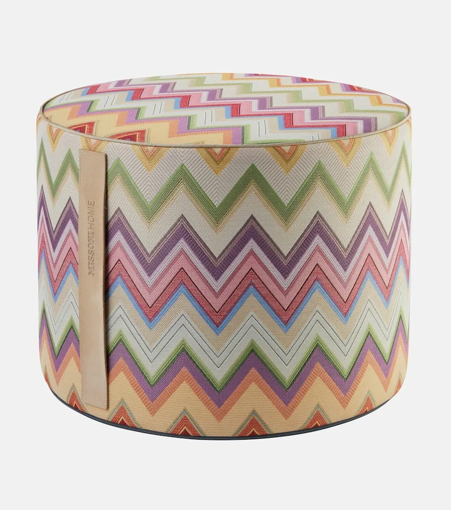 Agadir Pouf - Multicolored, Cotton