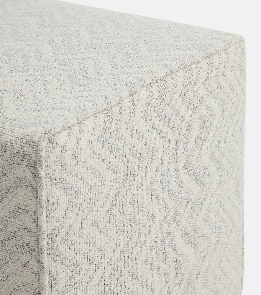 Columbia Zigzag Jacquard Pouf - Natural image
