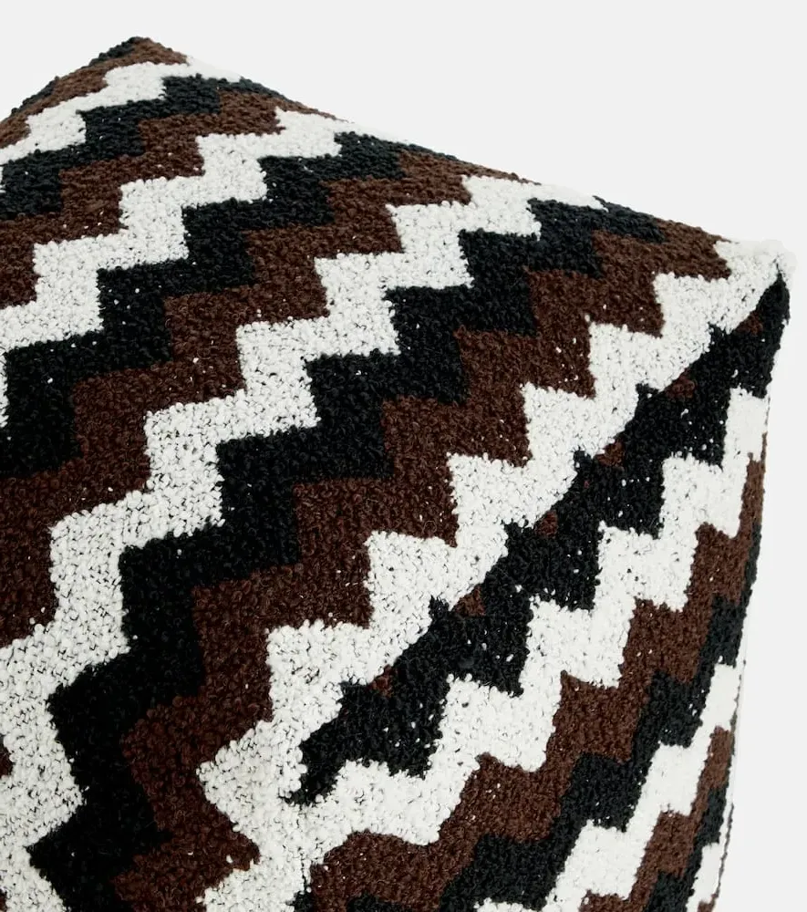 Riccio Zigzag Ottoman - Multicolor, Bouclé image