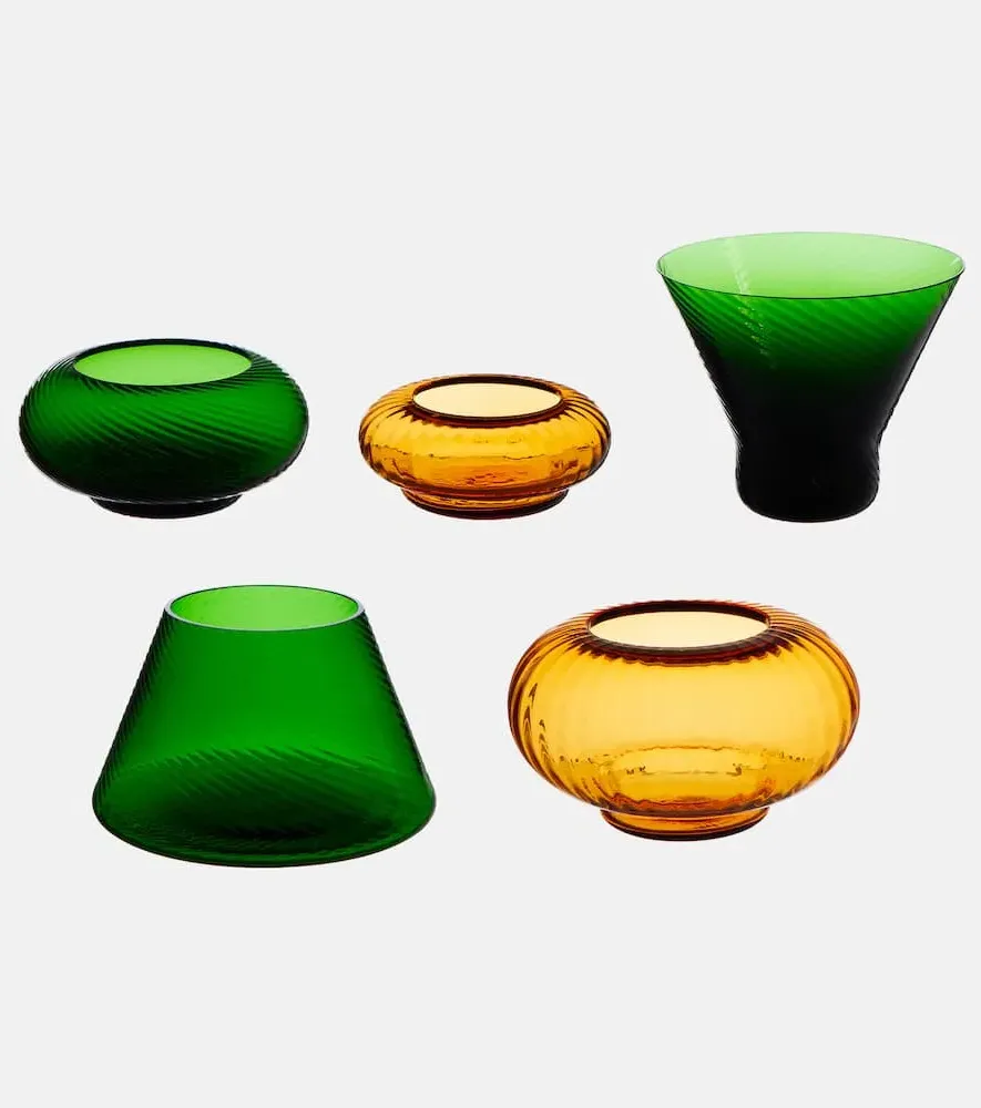 Issey Set of 5 Bowls - Multicolored, Murano Glass