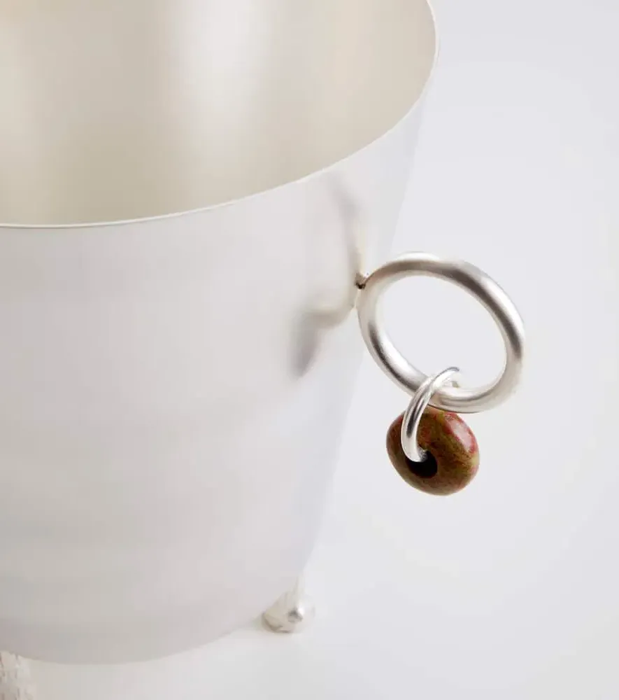 Embellished Ice Bucket - Silver