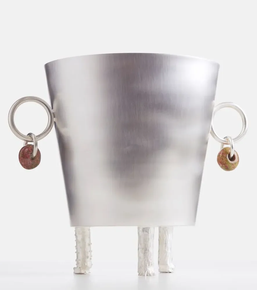 Embellished Ice Bucket - Silver