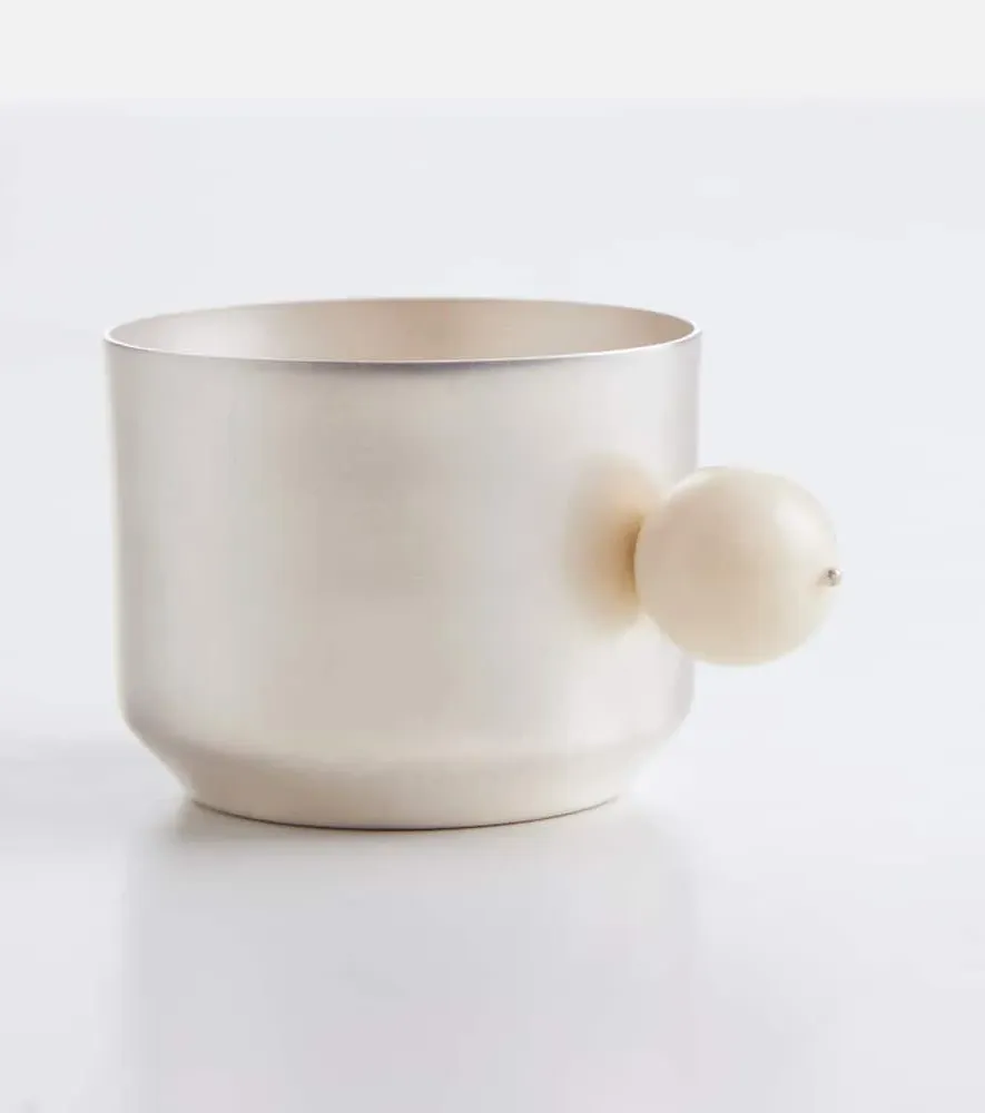 Perla Mug - Silver, Silver-Plated Brass