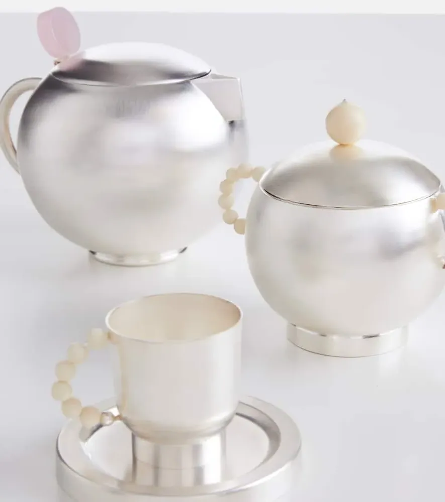 Sugar Perlina Container - Silver, Brass