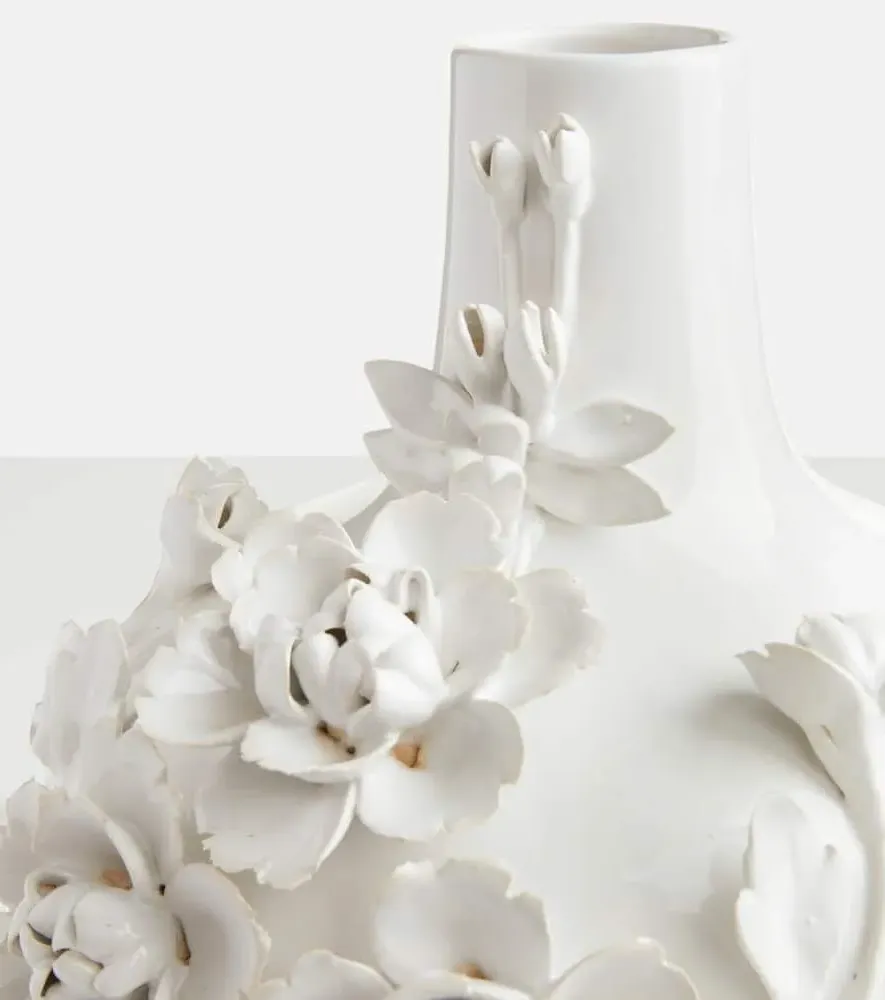 3D Rose Vase - White, Porcelain image