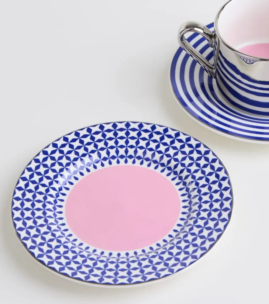 Aunty Set of 4 Espresso Cups and Saucers - Silver