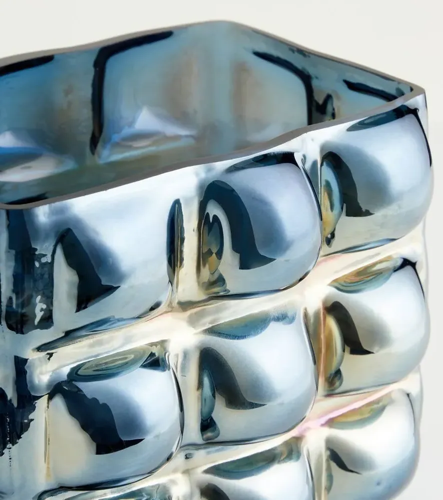 Bubble Small Glass Vase - Blue image