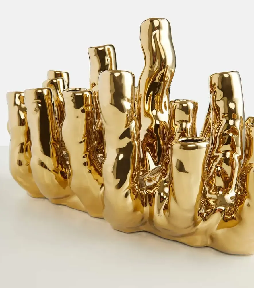 Coral Reef Vase by Norman Trapman - Gold, Porcelain