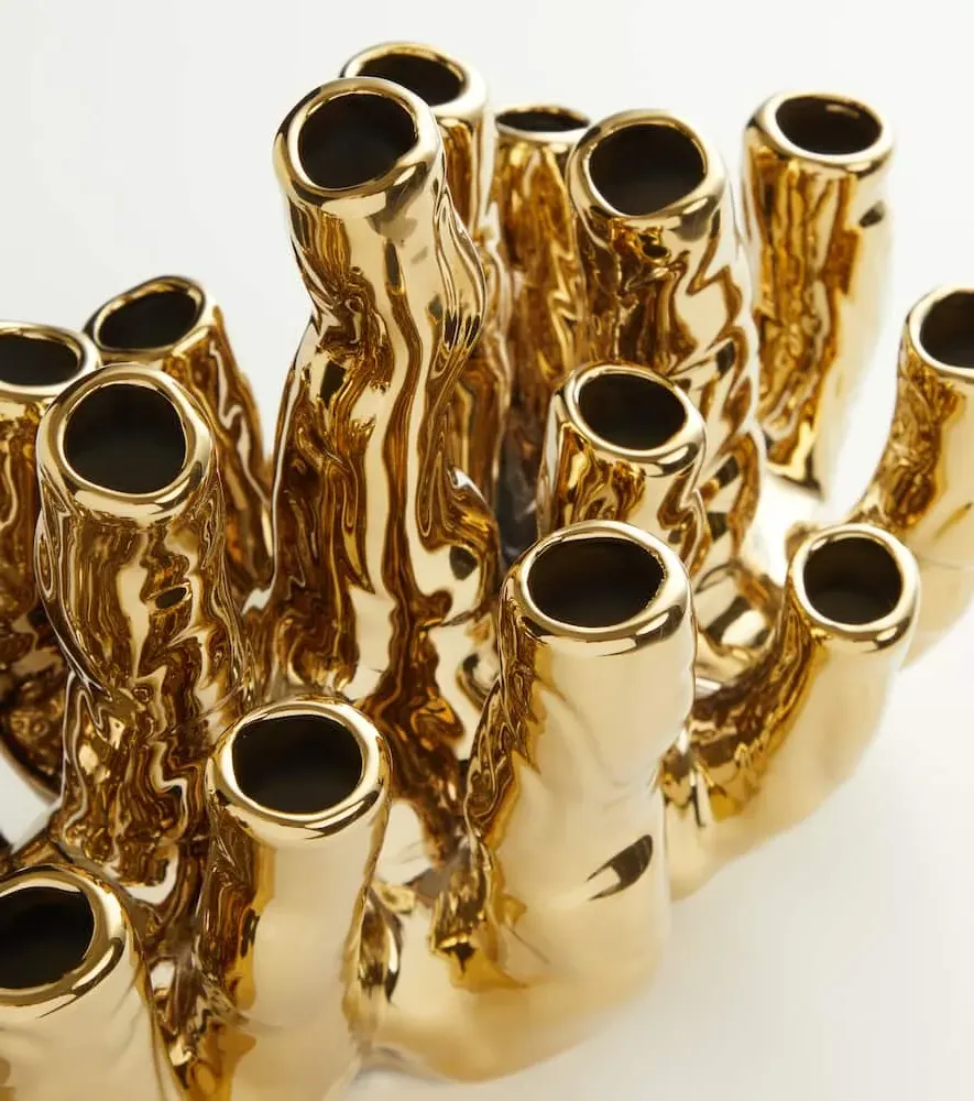Coral Reef Vase by Norman Trapman - Gold, Porcelain