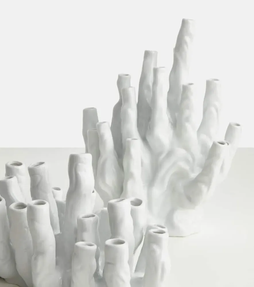 Coral Reef Vase - White, Porcelain