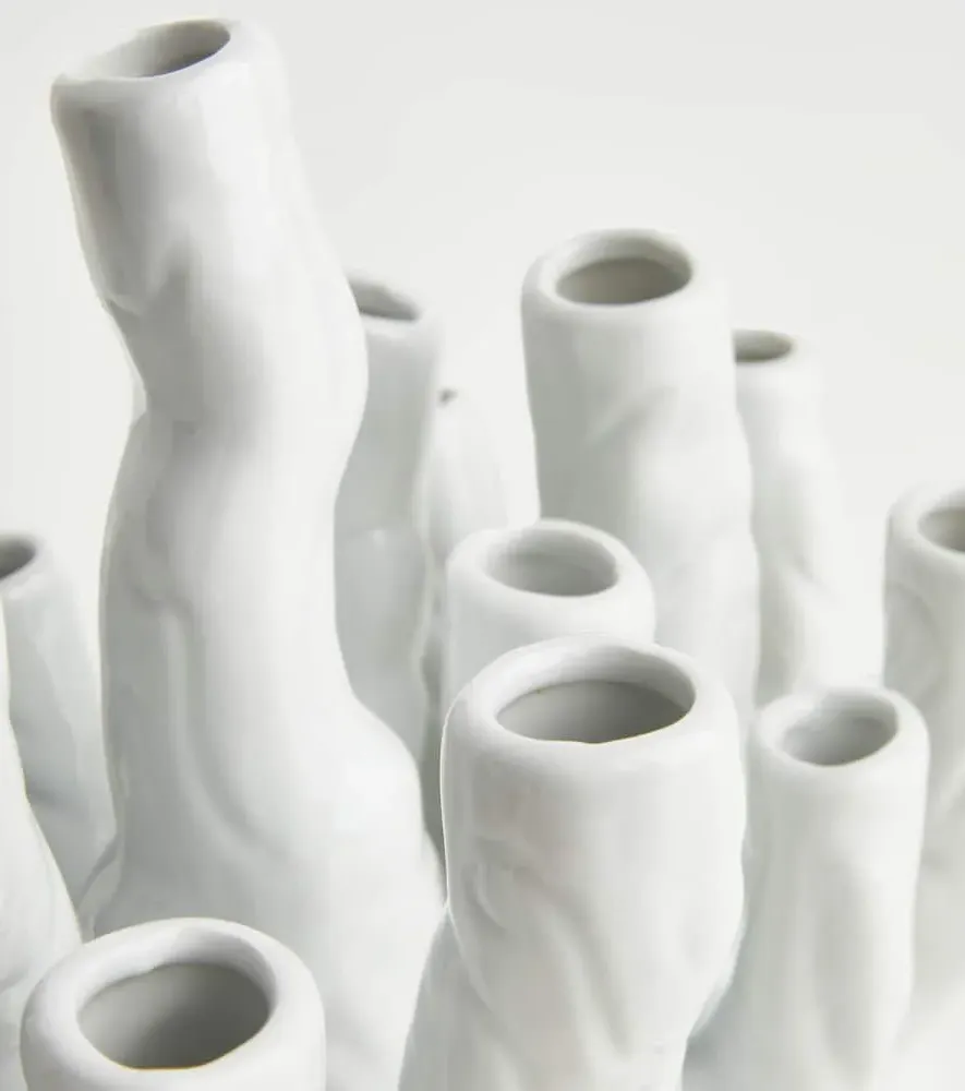 Coral Reef Vase - White, Porcelain