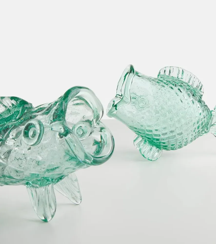 Fat Fish Jar - Light Blue, Glass