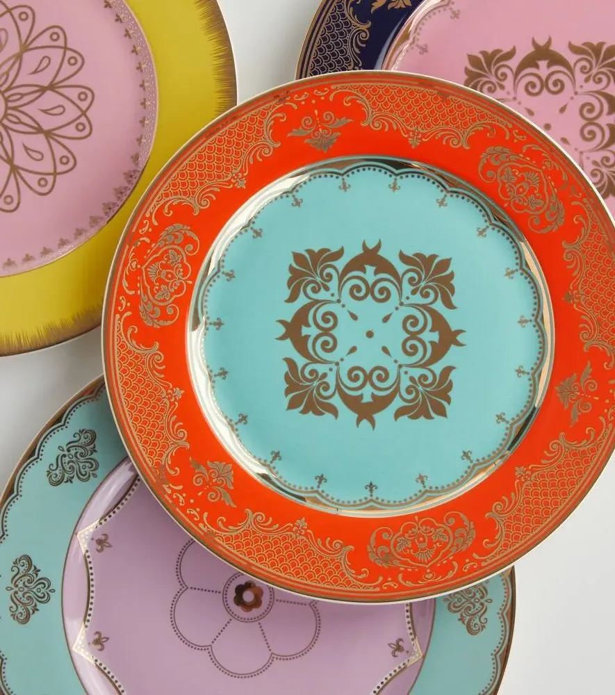 Grandpa Set of 4 Side Plates - Multicolor, Porcelain image