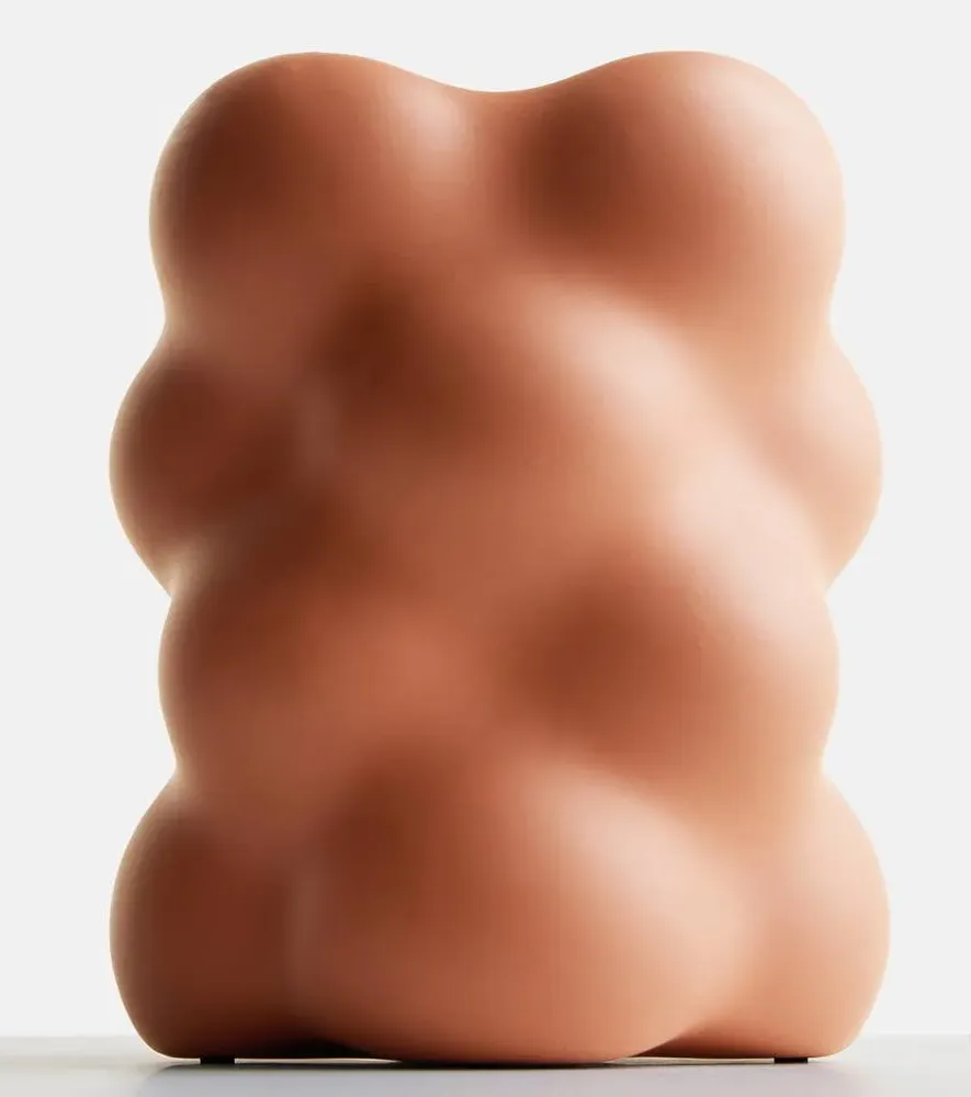 Grape Terracotta Vase - Brown, Ceramic