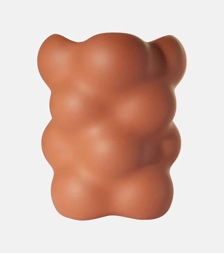 Grape Terracotta Vase - Brown, Ceramic