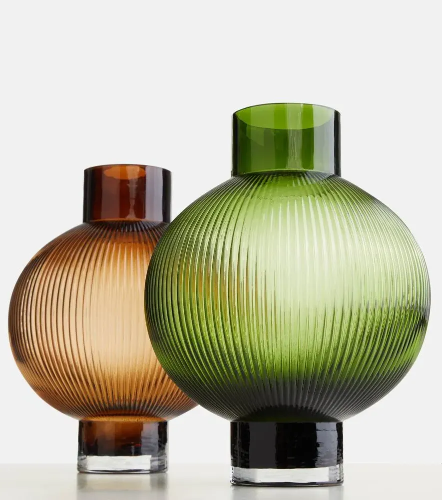 Hot Air Balloon Glass Vase - Brown