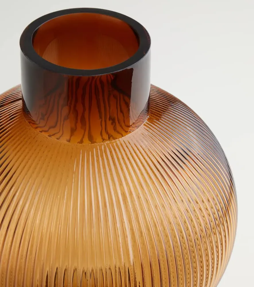 Hot Air Balloon Glass Vase - Brown