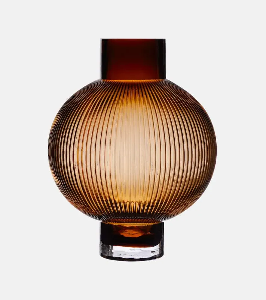 Hot Air Balloon Glass Vase - Brown