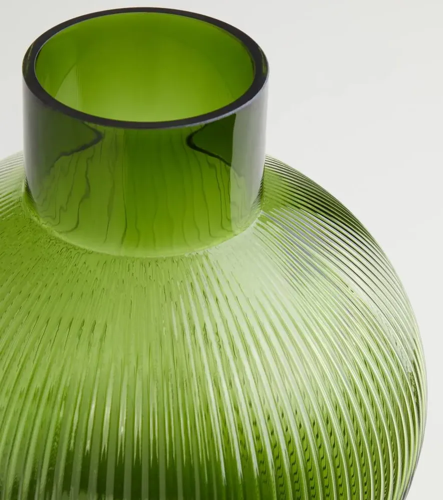 Hot Air Balloon Glass Vase - Green