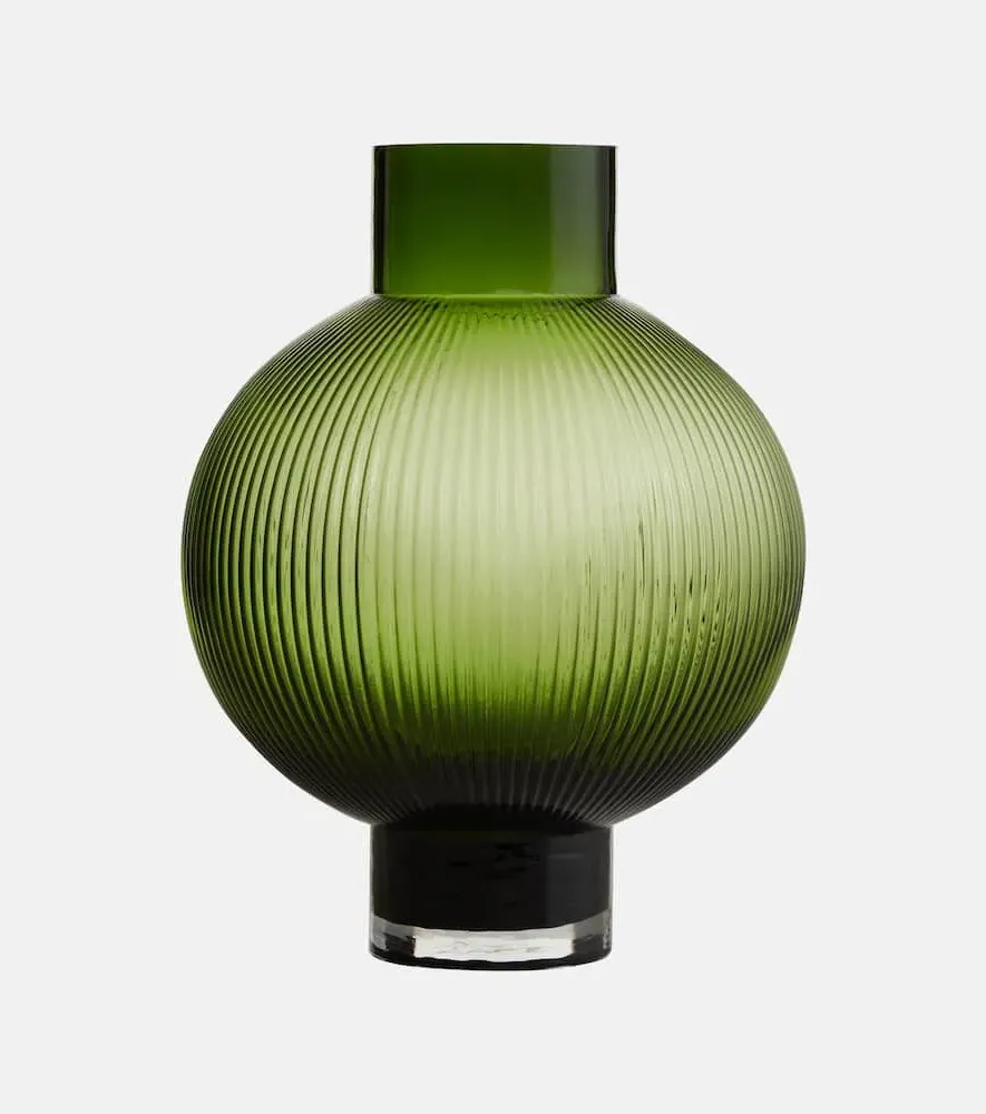 Hot Air Balloon Glass Vase - Green