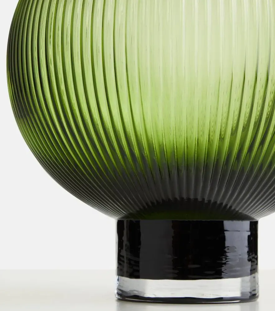 Hot Air Balloon Glass Vase - Green