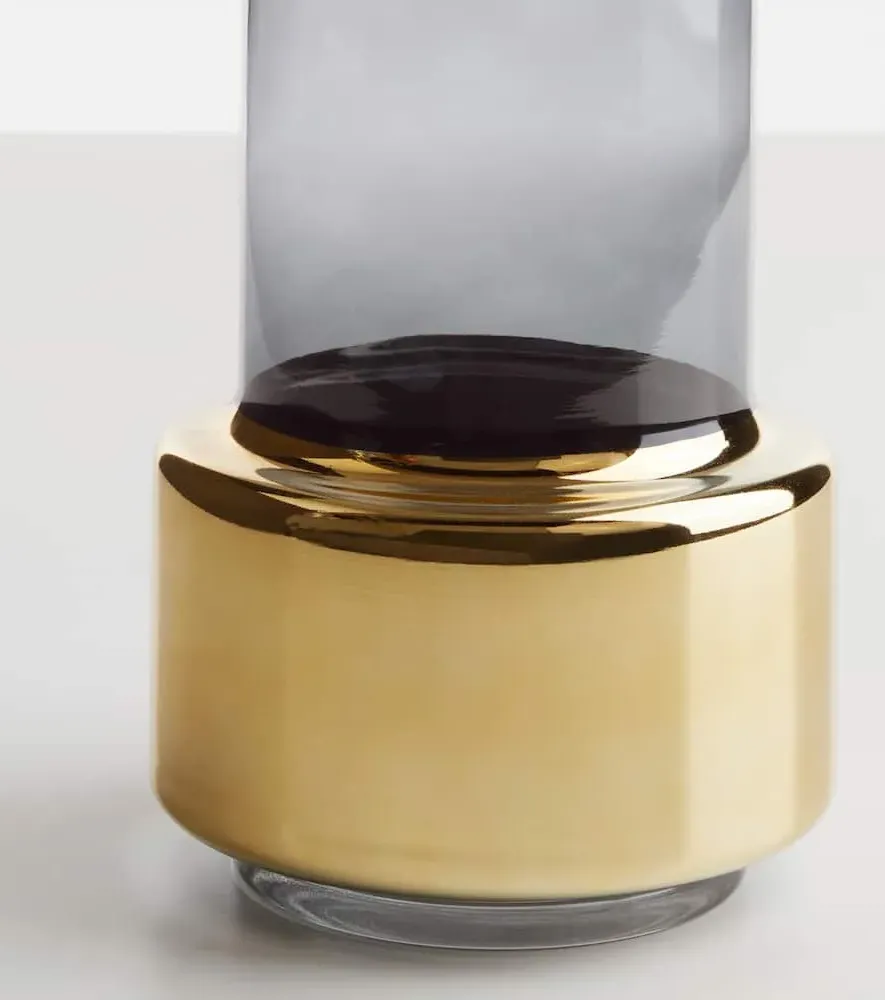 Lobby Small Vase - Gold, Glass