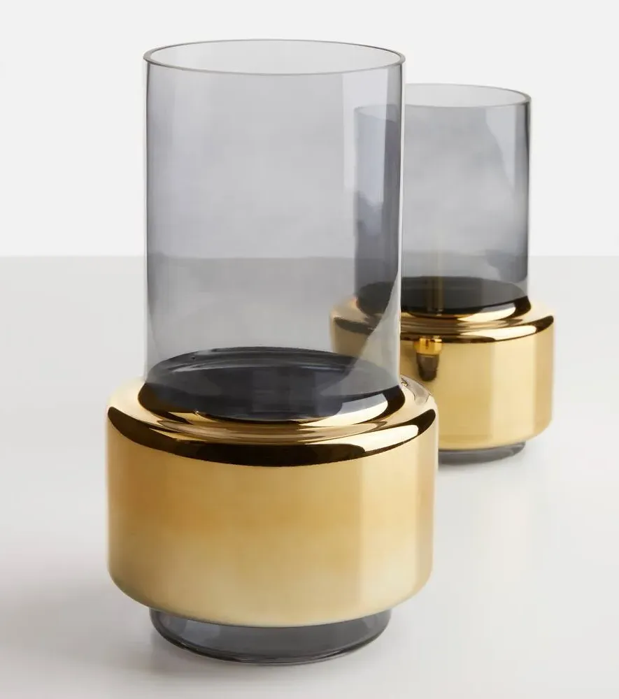 Lobby Small Vase - Gold, Glass