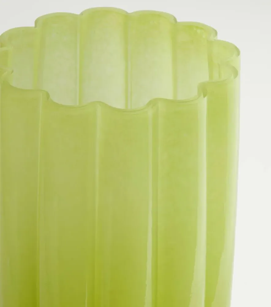 Melon Large Vase - Green, Glass