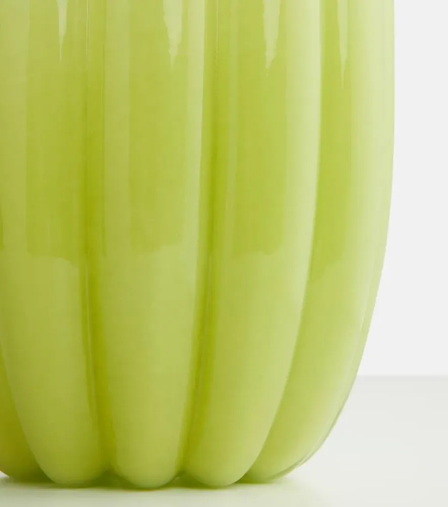 Melon Large Vase - Green, Glass