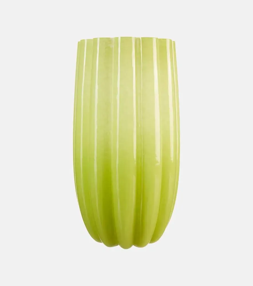 Melon Large Vase - Green, Glass