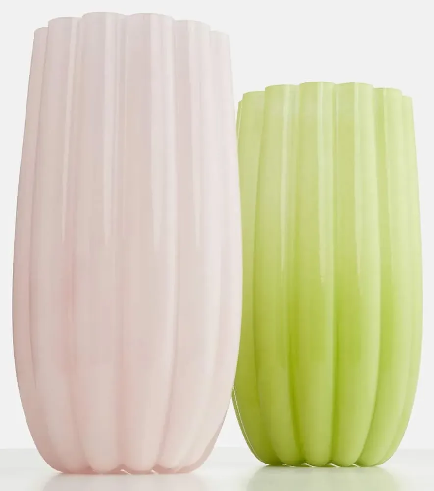 Melon Large Vase - Green, Glass image