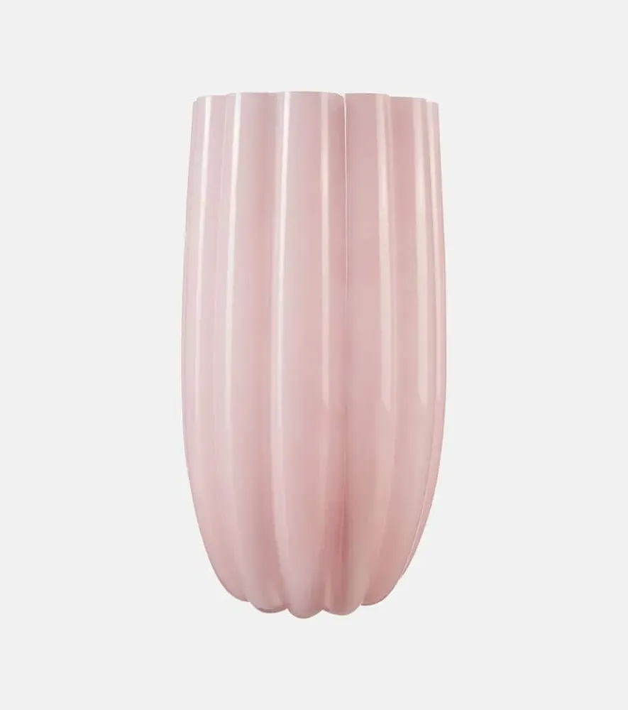 Melon Large Vase - Pink, Glass