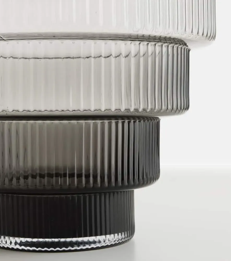 Steps Large Glass Vase - Grey