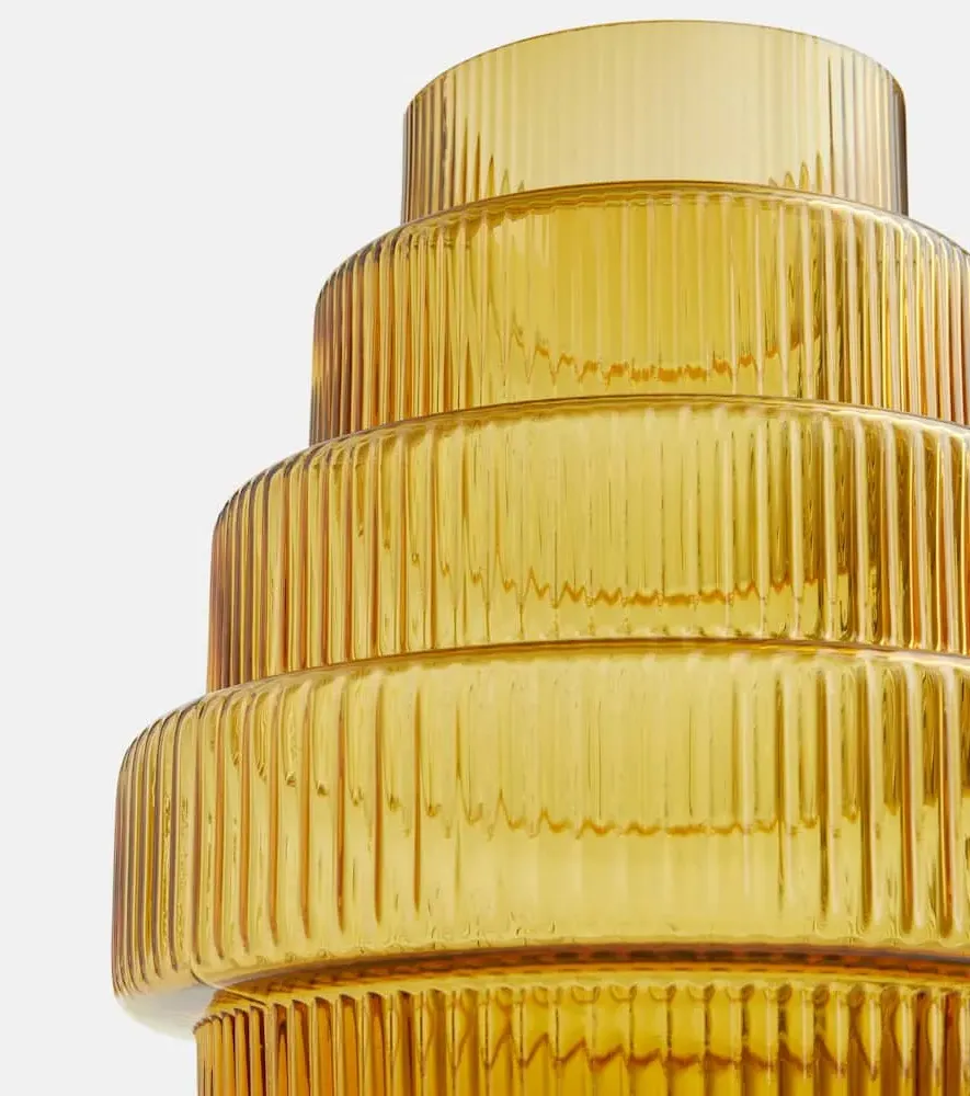 Steps Small Vase - Amber, Glass