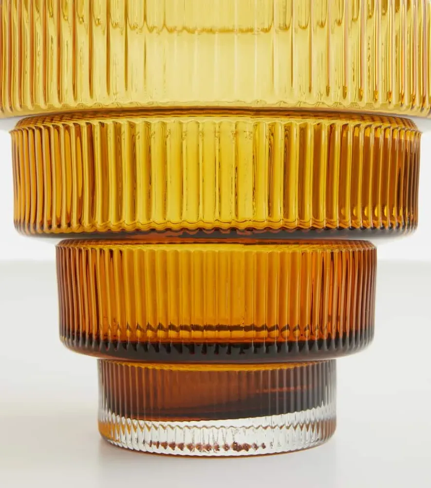 Steps Small Vase - Amber, Glass image
