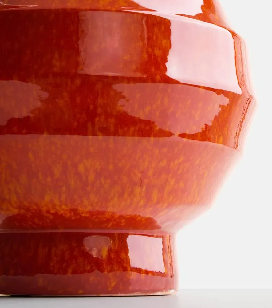 Sumo Ceramic Plant Pot - Orange