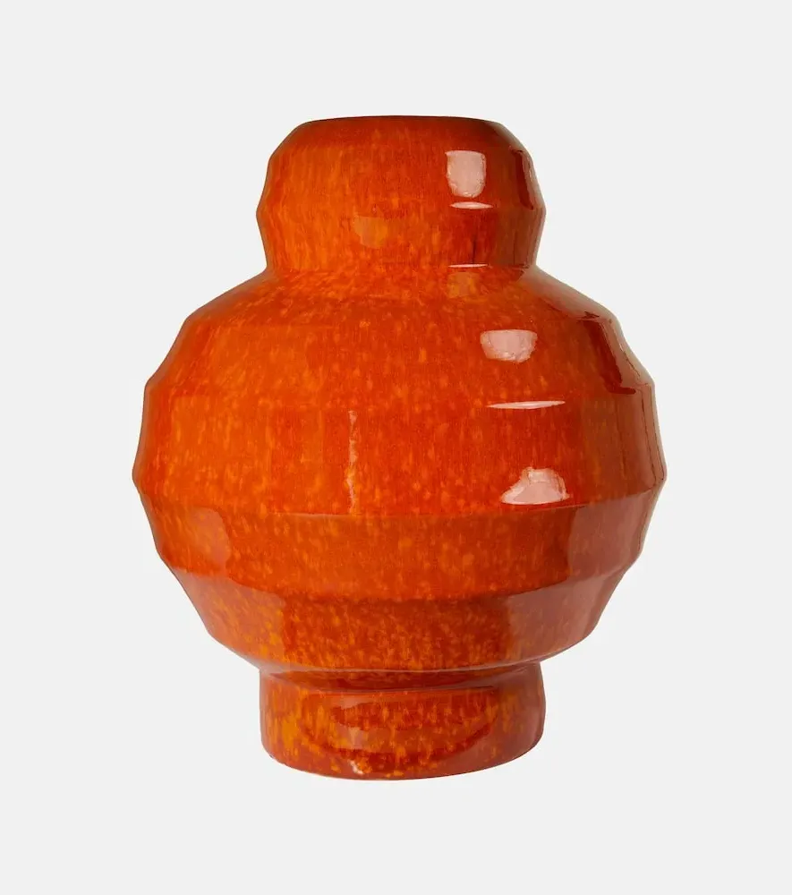 Sumo Ceramic Plant Pot - Orange