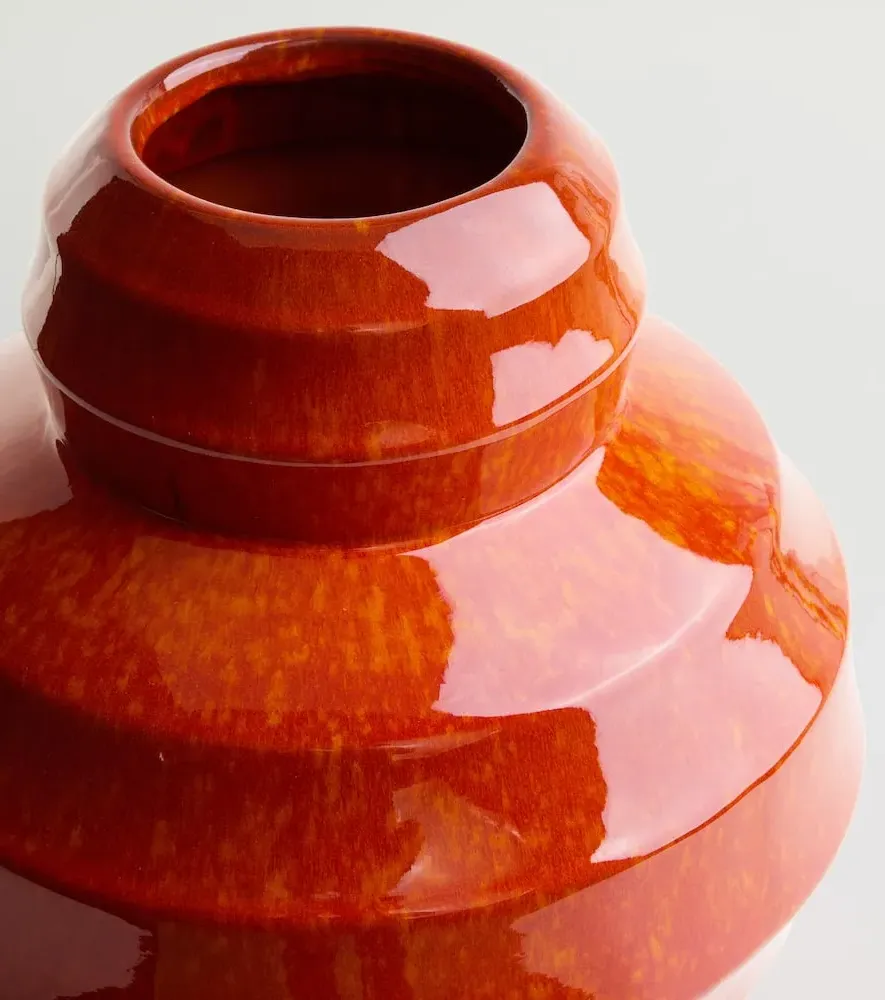 Sumo Ceramic Plant Pot - Orange image