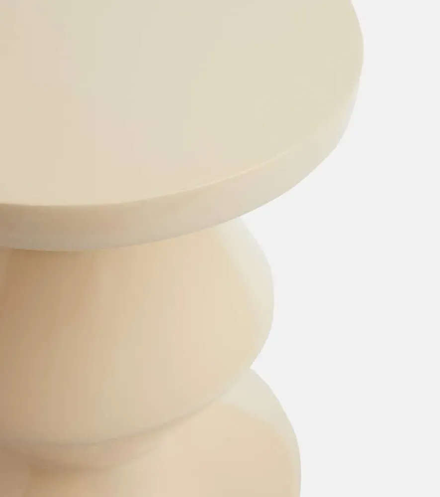 Zig Zag Stool - Beige, Polyester